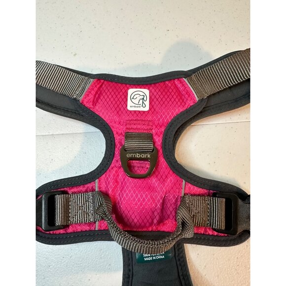 Embark Adventure Dog Harness Pink Medium Polyester Adjustable Reflective Straps - Picture 4 of 8
